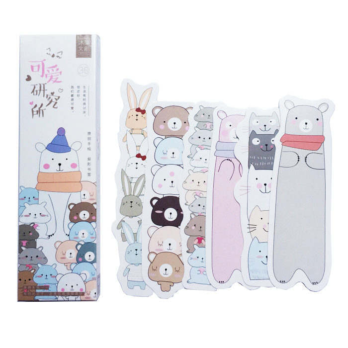 Bộ 30 Đánh Dấu Sách Bookmark Thú Cưng Siêu Cute ( Tặng Kèm Bookmark Nam Châm)