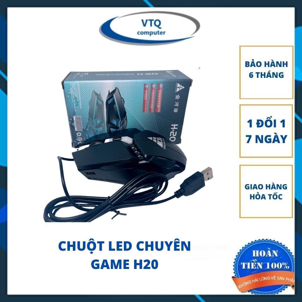 Chuột máy tính gaming có dây H20,.Chuột Máy Tính Gaming Golden Field H20 | Chế độ LED 7 màu / 6 nút bấm