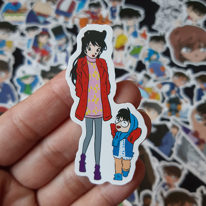 Bộ Sticker dán cao cấp chủ đề THÁM TỬ CONAN - Dùng dán Xe, dán mũ bảo hiểm, dán Laptop