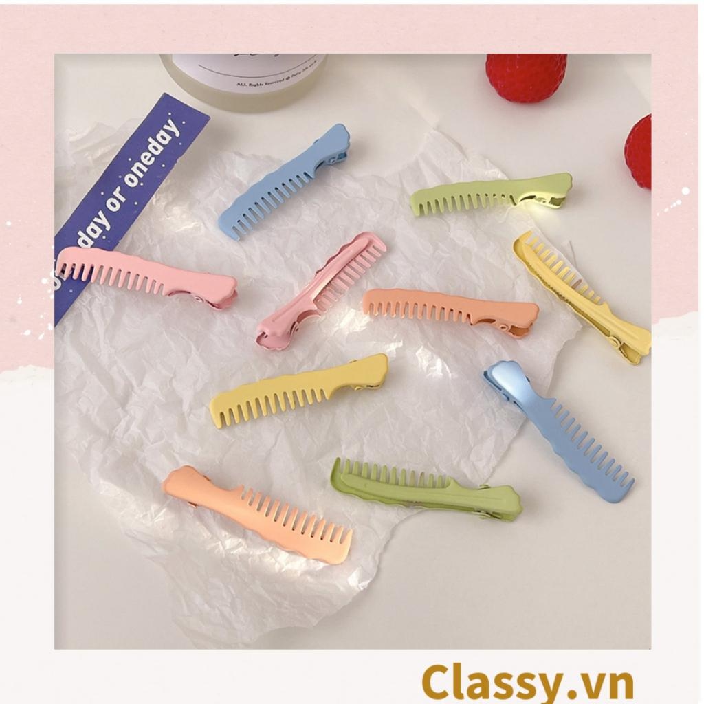Kẹp tóc mái Classy kiểu dáng chiếc lược, màu sắc pastel nhẹ nhàng dành cho nữ PK1236