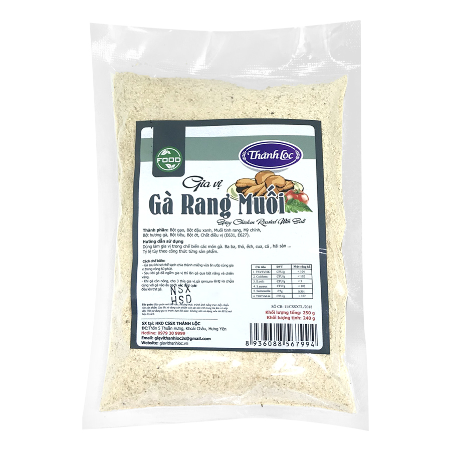 Combo 2 Gói Gia Vị Gà Rang Muối Thành Lộc G250G