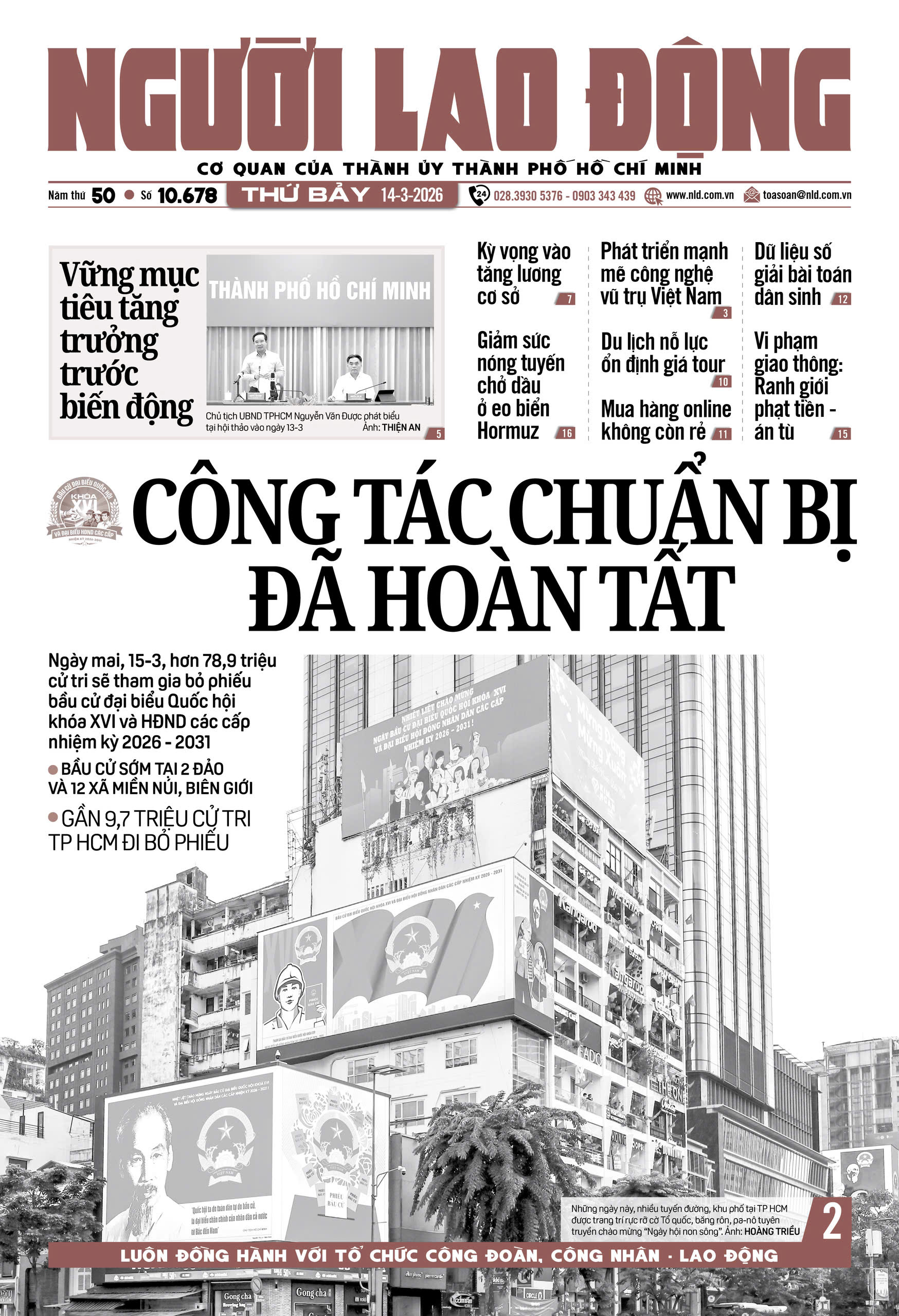 Nhật báo Người Lao Động từ ngày 09-03-2026 đến 15-03-2026