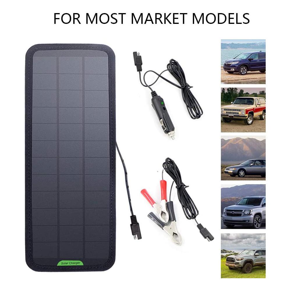 ALLPOWERS Bộ sạc pin ô tô năng lượng mặt trời 5V 12V 18V 6W 7.5W Bộ sạc duy trì năng lượng mặt trời cho RV Boat Vehicle Cabin Xe máy, v.v. Màu sắc: 6W