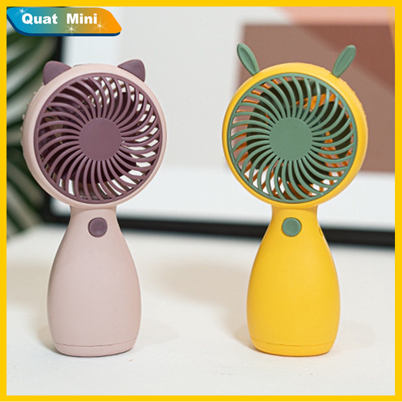 Phụ kiện tiện ích -Quạt mini cầm tay ,quạt để bàn có dây cắm USB ,quạt tích điện kèm tai cực xinh và đáng yêu
