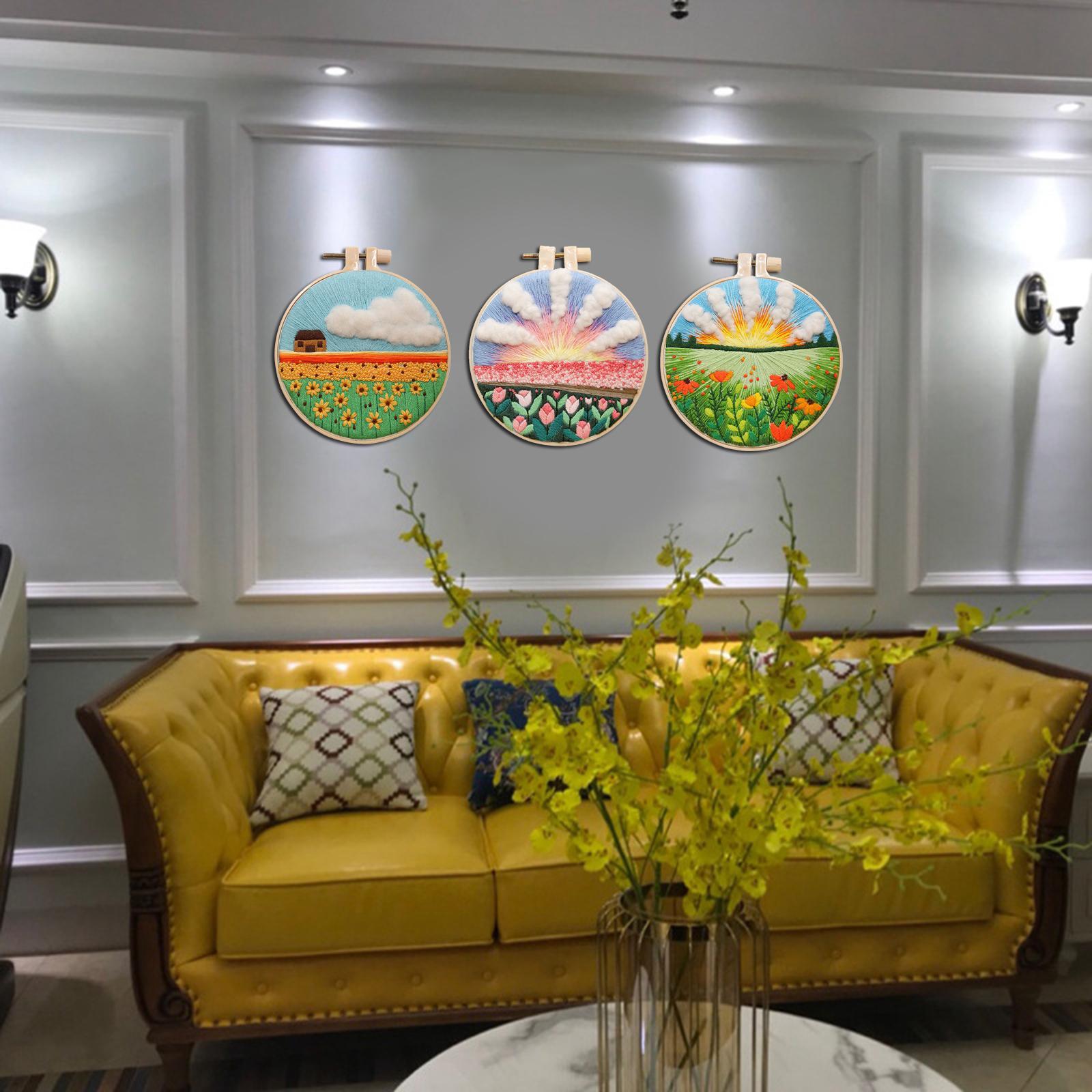 Needlework  With Embroidery Hoop