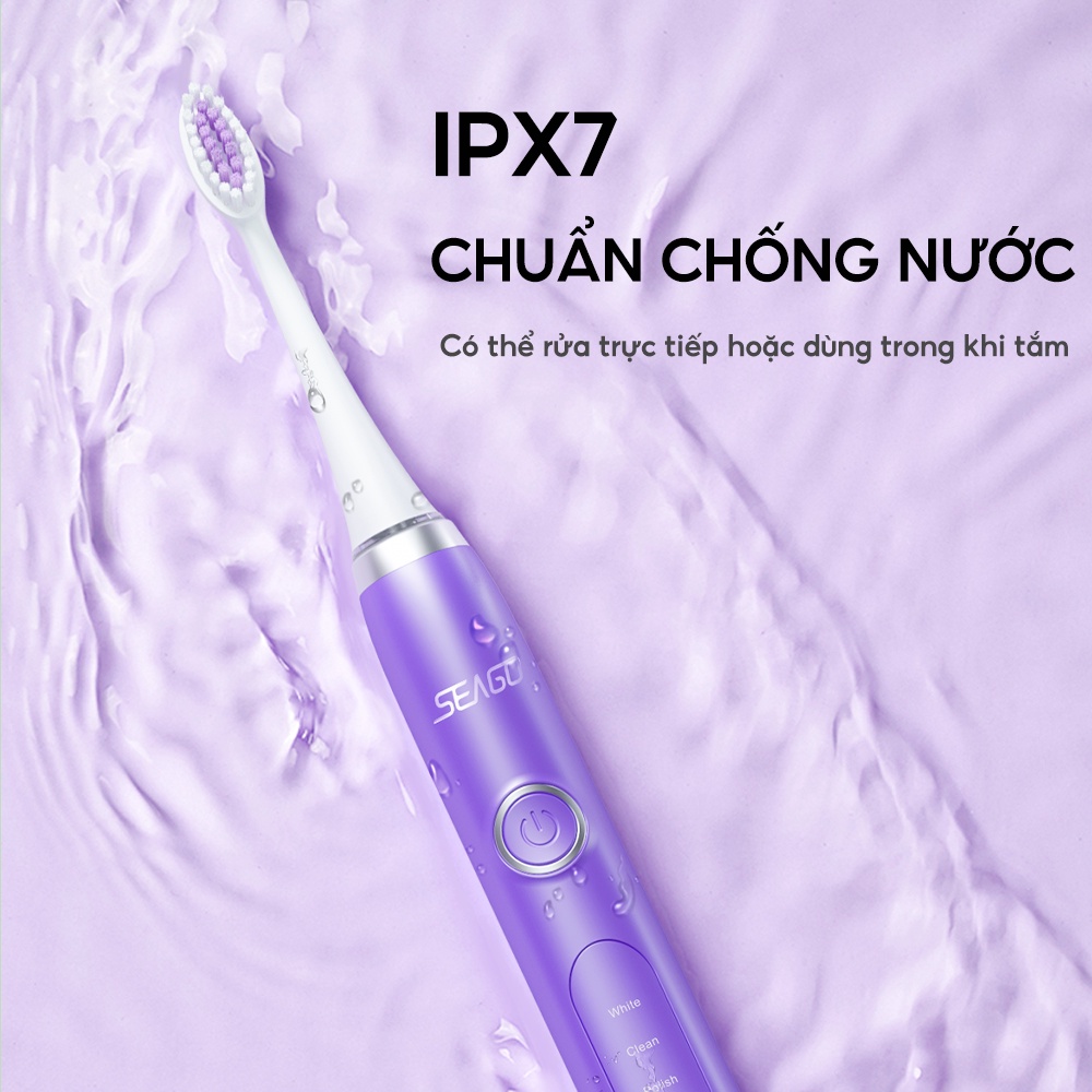 Bàn chải điện Sonic Seago SG-986 - Bảo hành 12 tháng - Hàng chính hãng