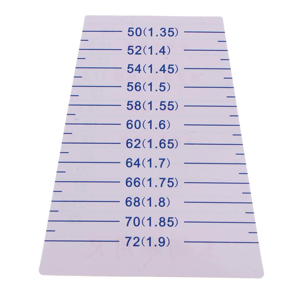 10 Nhựa Giấy Thước Cho Vòng Tay Bằng Đường Kính Bên Trong Công Cụ Đo Đạc-2 Mặt