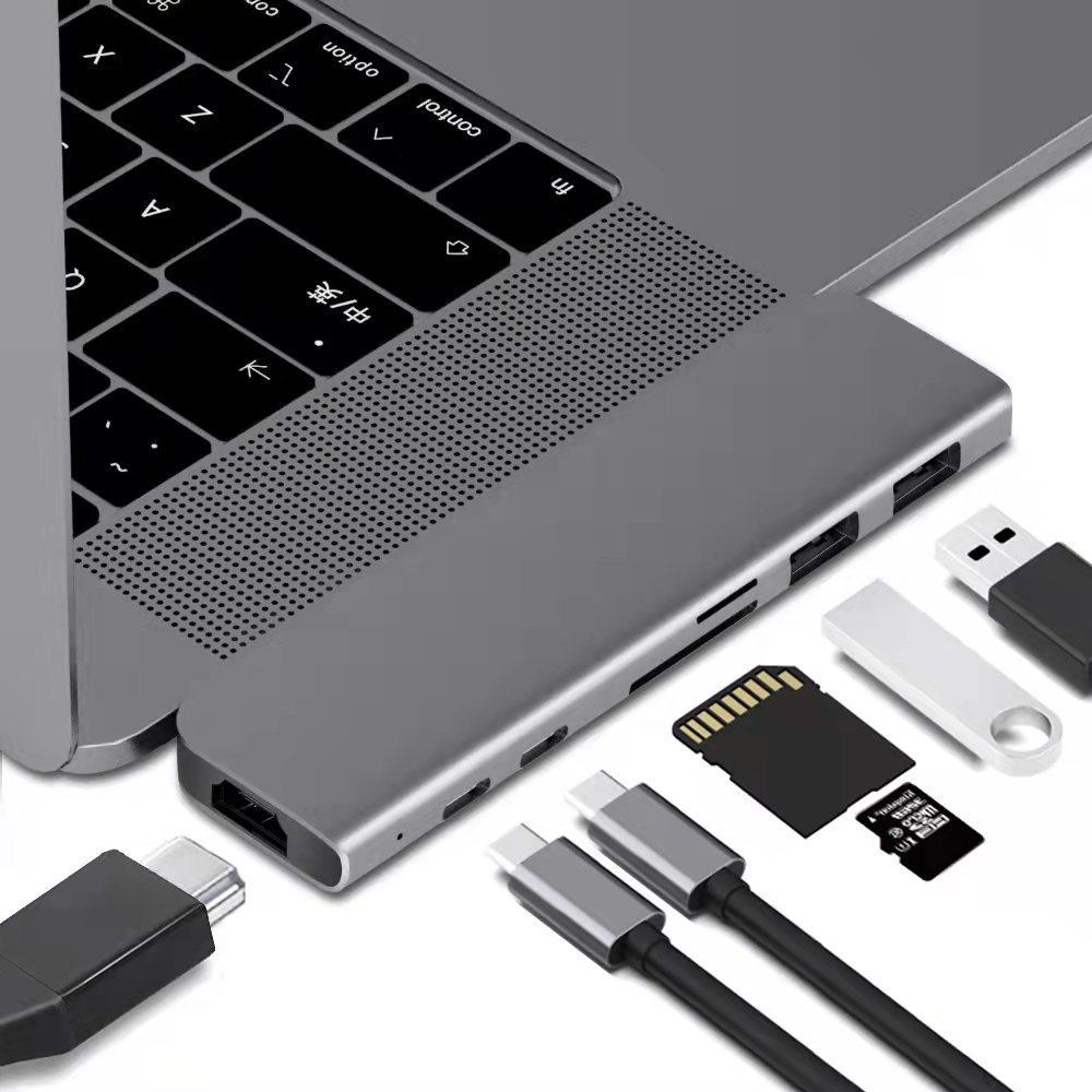 Ưu đãi đặc biệt đế cắm type-c 4k thích hợp cho trung tâm macbook Đế cắm bảy trong một Bộ chuyển đổi HDMI