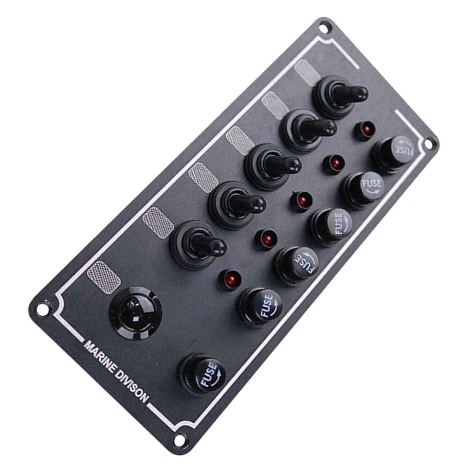 Switch Panel 12V-24V Twist Panel Panel Fits for Car Truck Vehicle