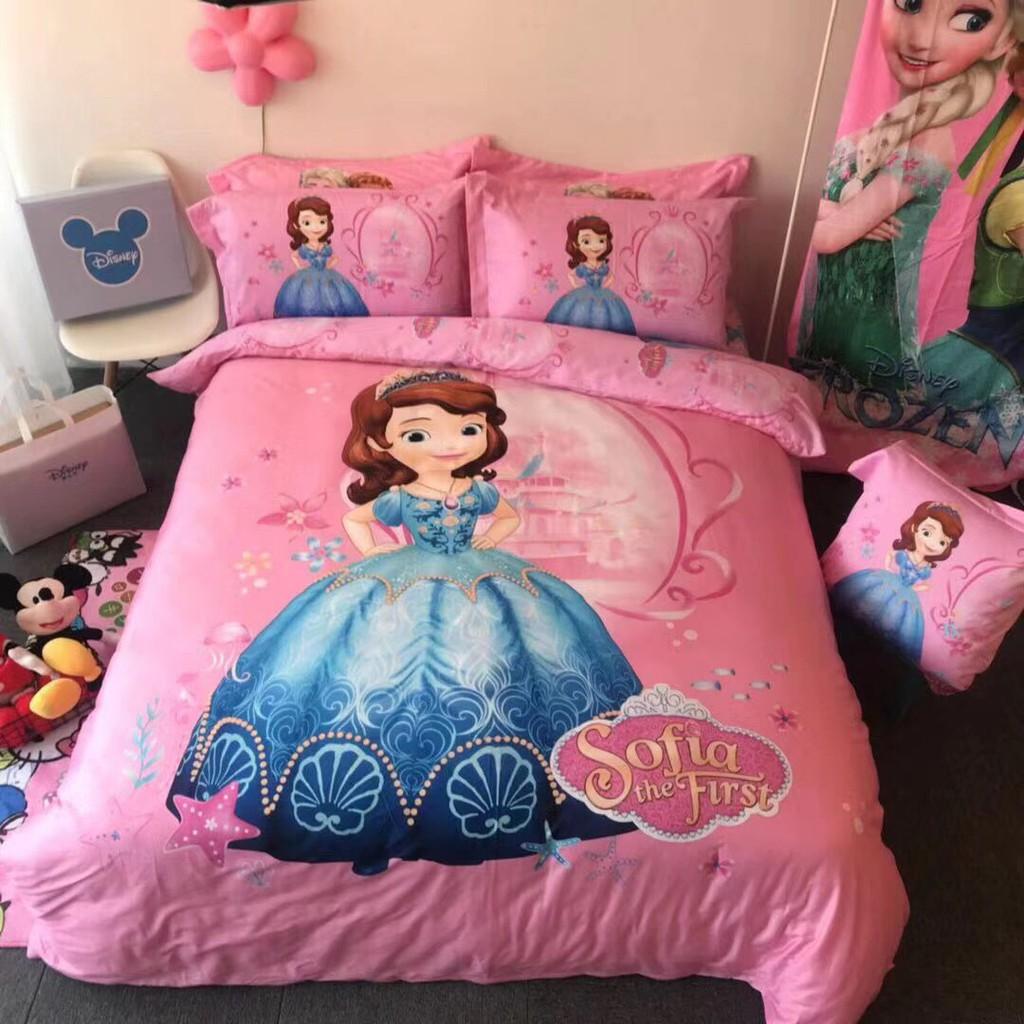 Bộ Chăn ga Cotton Disney - Công chúa 100% Cotton hàng nhập khẩu