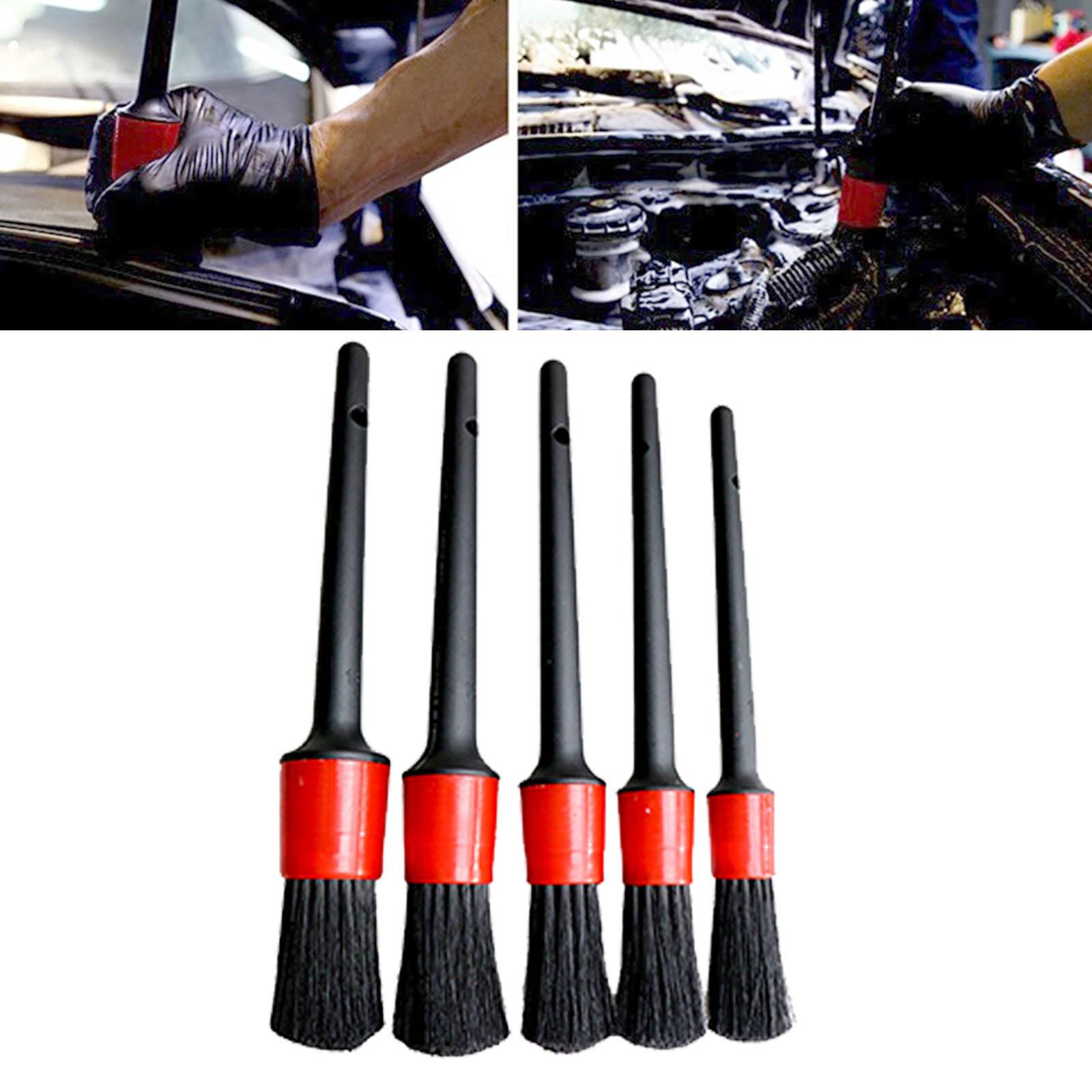 10xCar Automotive Detail Brushes Interior Detailing Brush Set  5Pcs Set