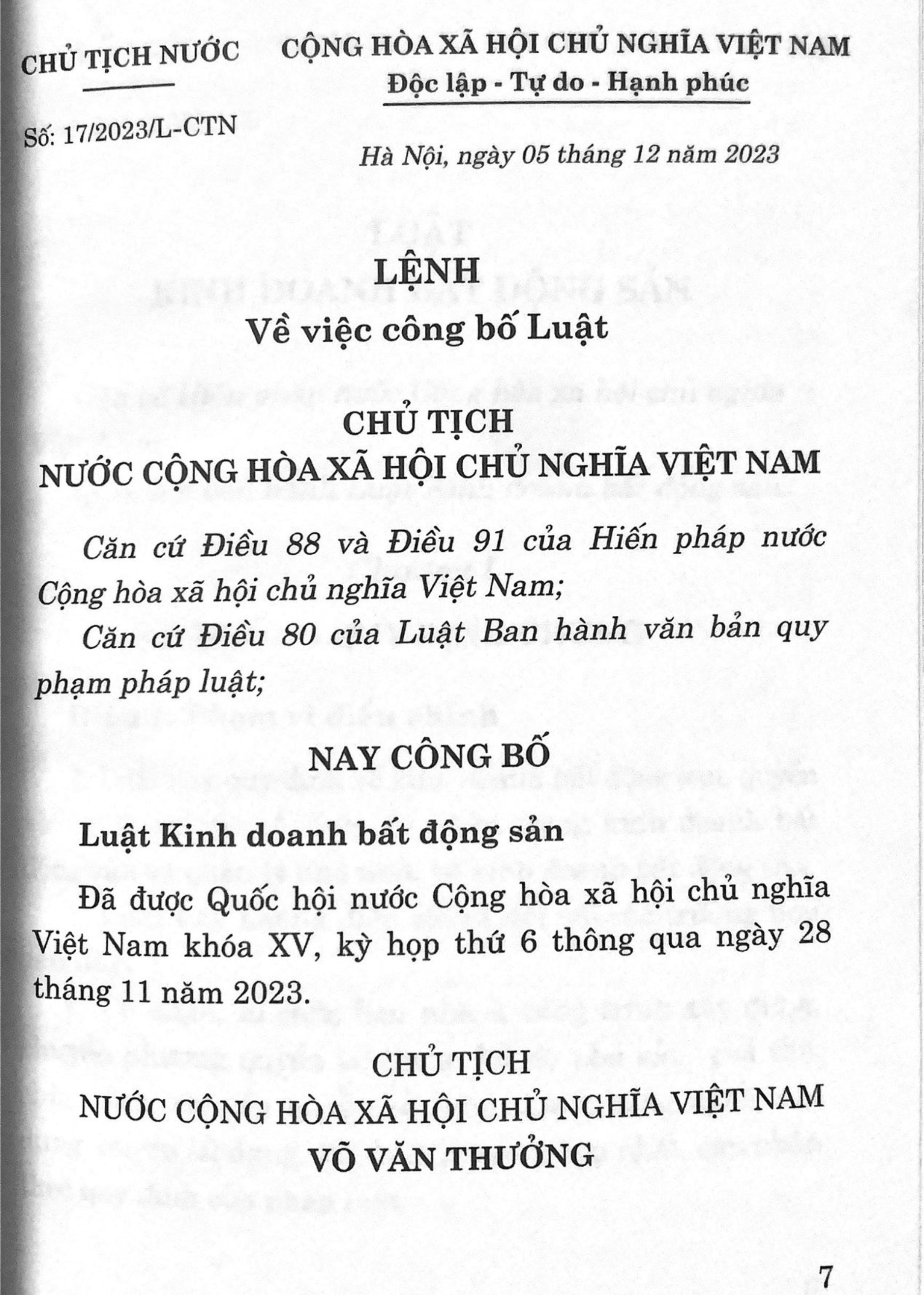 Luật Kinh Doanh Bất Động Sản (Sửa đổi, bổ sung năm 2024)