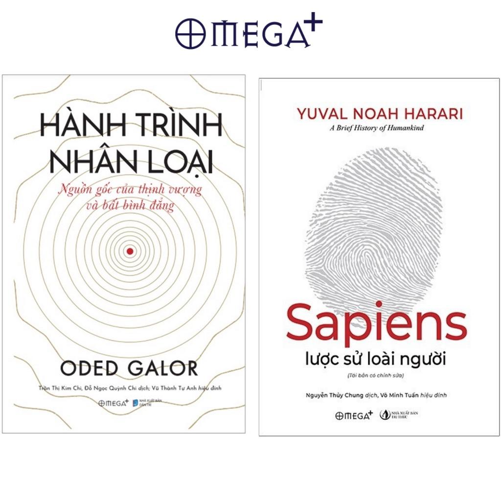 Combo: Hành Trình Nhân Loại: Nguồn Gốc Của Thịnh Vượng Và Bất Bình Đẳng + Sapiens Lược Sử Loài Người - Bản Quyền - Loài Người (Bìa Mềm)