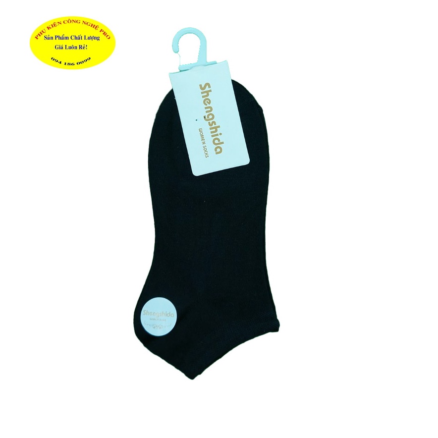 TẤT VỚ NỮ CỔ NGẮN Không in hình Chất liệu thun cotton Êm mát ShengShida