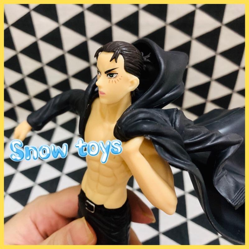 Mô hình Attack On Titan - Eren Yeager - Eren áo khoác trong trạng thái vừa hóa Titan - Đại chiến Titan - Fullbox - 19cm