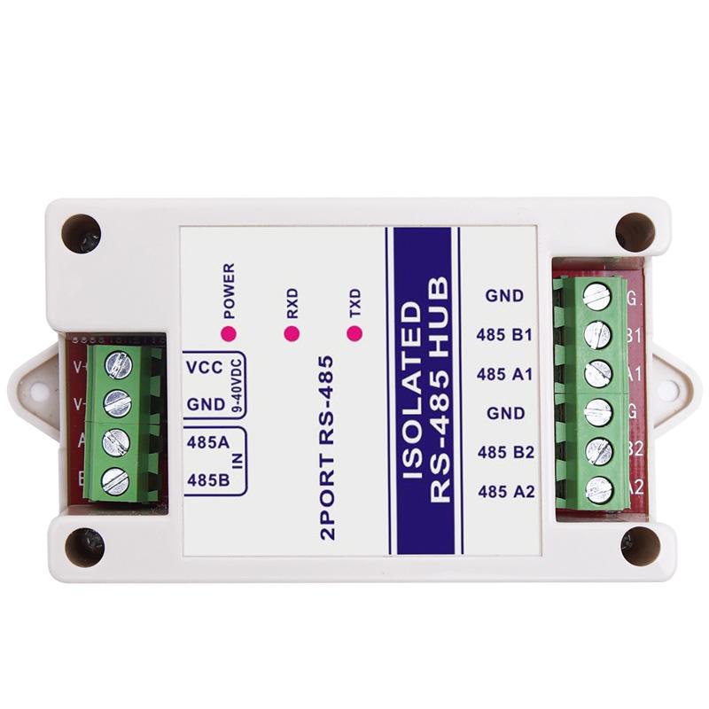 485 Repeater Cách Ly Quang Điện Công Nghiệp RS485 Hub 2 Kênh Khuếch Đại Tín Hiệu Chống Sét Chống Nhiễu