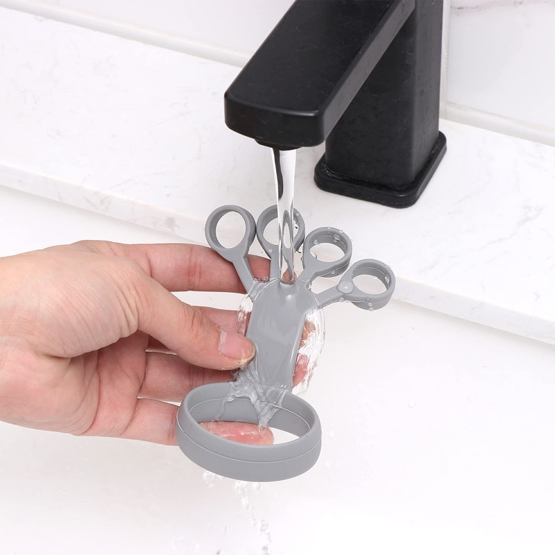 Tay Cầm Silicon Thiết Bị Ngón Tay Tập Cáng Viêm Khớp Tay Cầm Huấn Luyện Tăng Cường Tập Phục Hồi Chức Năng Giảm Đau Color: Ivory
