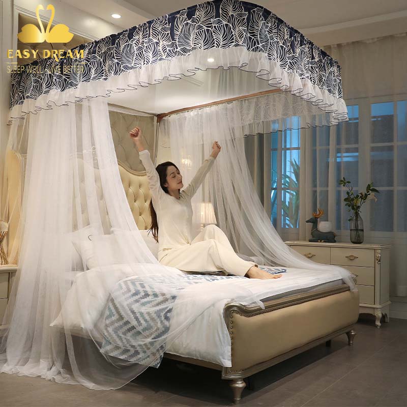 Mùng khung không khoan tường - Màn Ngủ Cao cấp Easy Dream  chống muỗi -kiểu dáng khách sạn - công chúa 