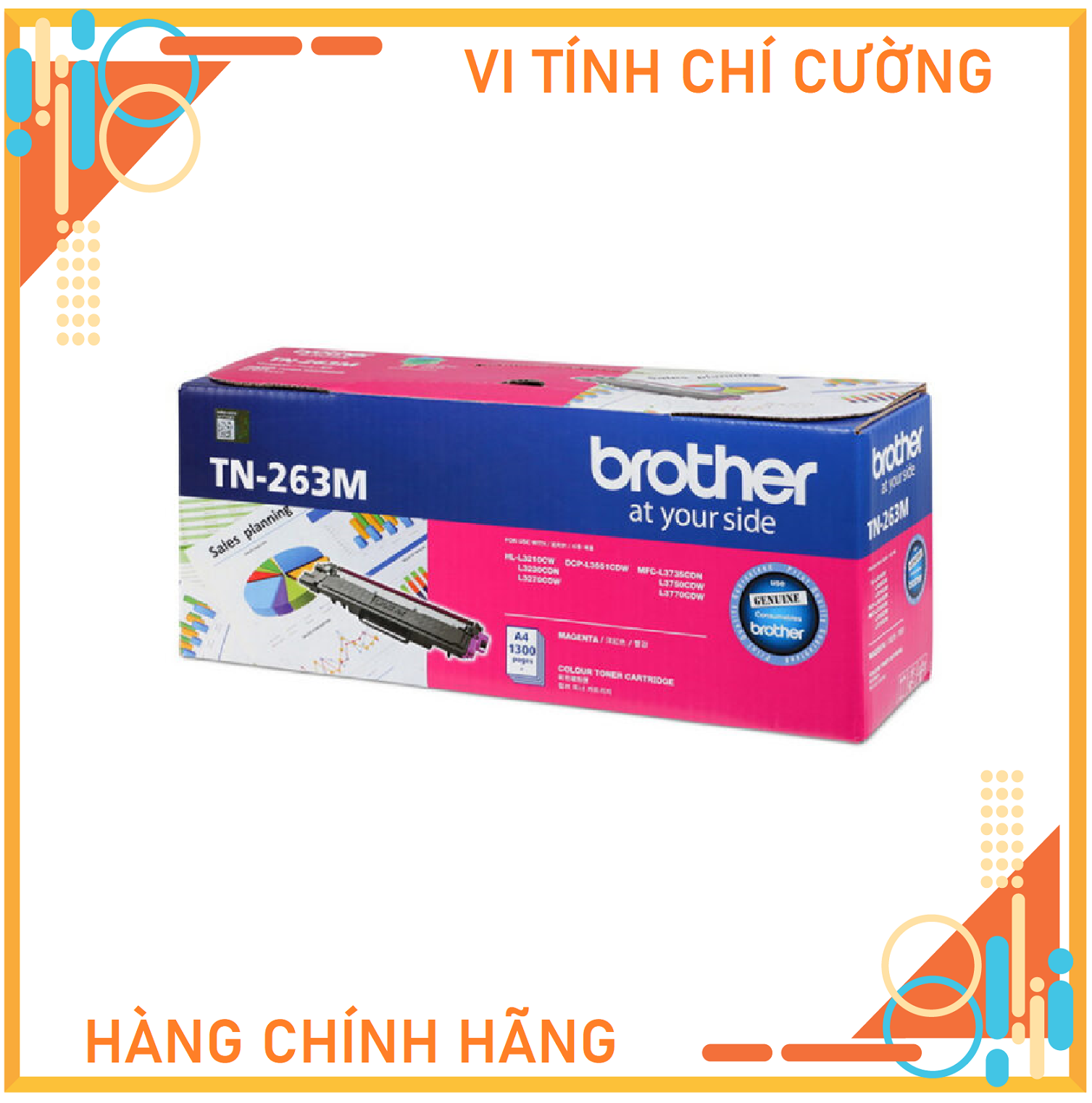 Mực In Laser Brother TN 263M - Hàng Chính Hãng