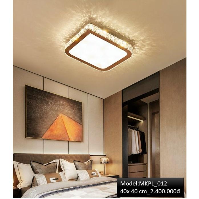 MKPL 011+ 012 - Đèn mâm áp trần phale chuẩn K9 trang trí phòng khách, đèn trần phòng ngủ