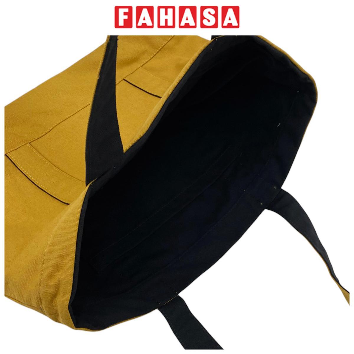 Túi Vải Tote 2 In 1 Phối 2 Màu - Saigon ZeroWaste - Màu Vàng + Đen