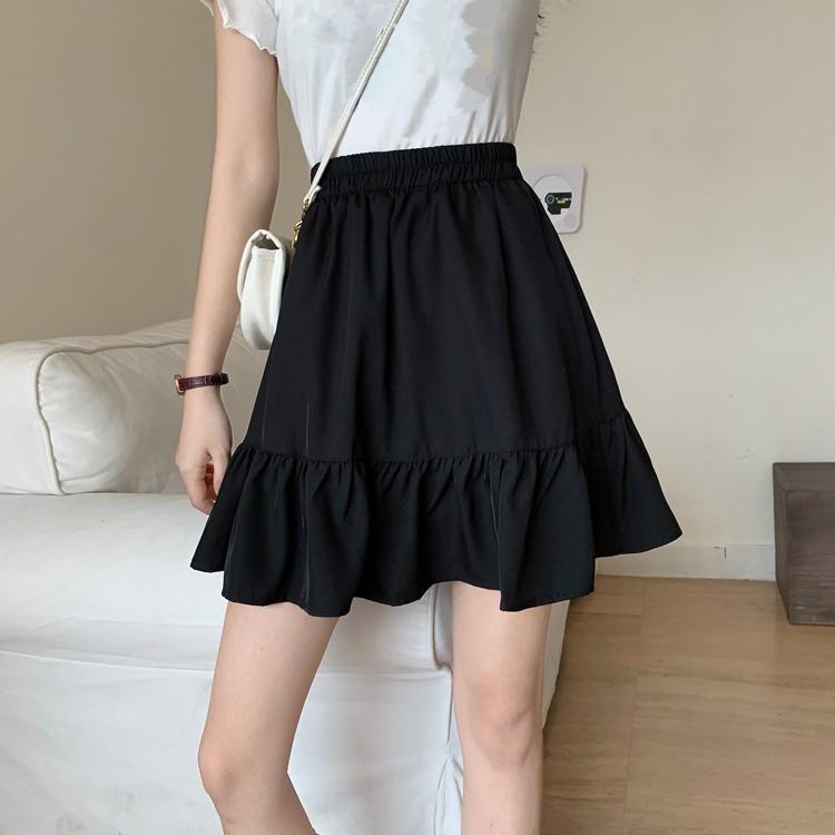 Chân váy ngắn xếp ly ulzzang, chân váy 2 tầng vải voan