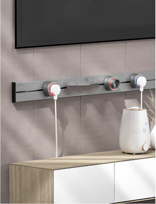 Ổ cắm điện thanh trượt thông minh ốp tường SmartHome Germany Tech 8000w 3 Socket