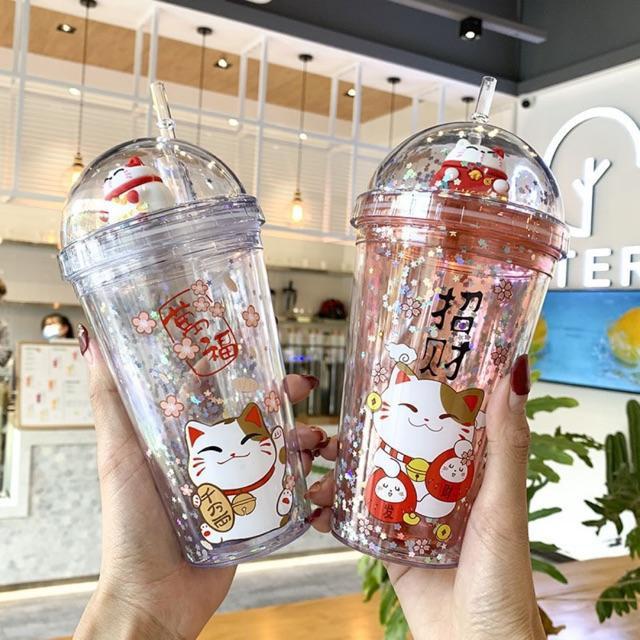 LY GIỮ NHIỆT NHŨ KIM TUYẾN 3D HÌNH KHỦNG LONG , CHUỘT CON, MÈO.. CỰC CUTE - CỐC PHA LÊ HAI LỚP CÁCH NHIỆT CÓ TẶNG KÈM ỐN