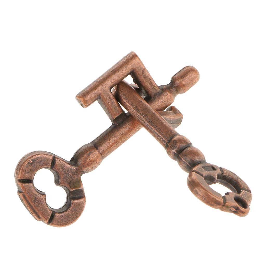 Metal Cast Puzzle Retro Vintage Lock Key IQ Mind Brain Teaser Adults Toys - intl