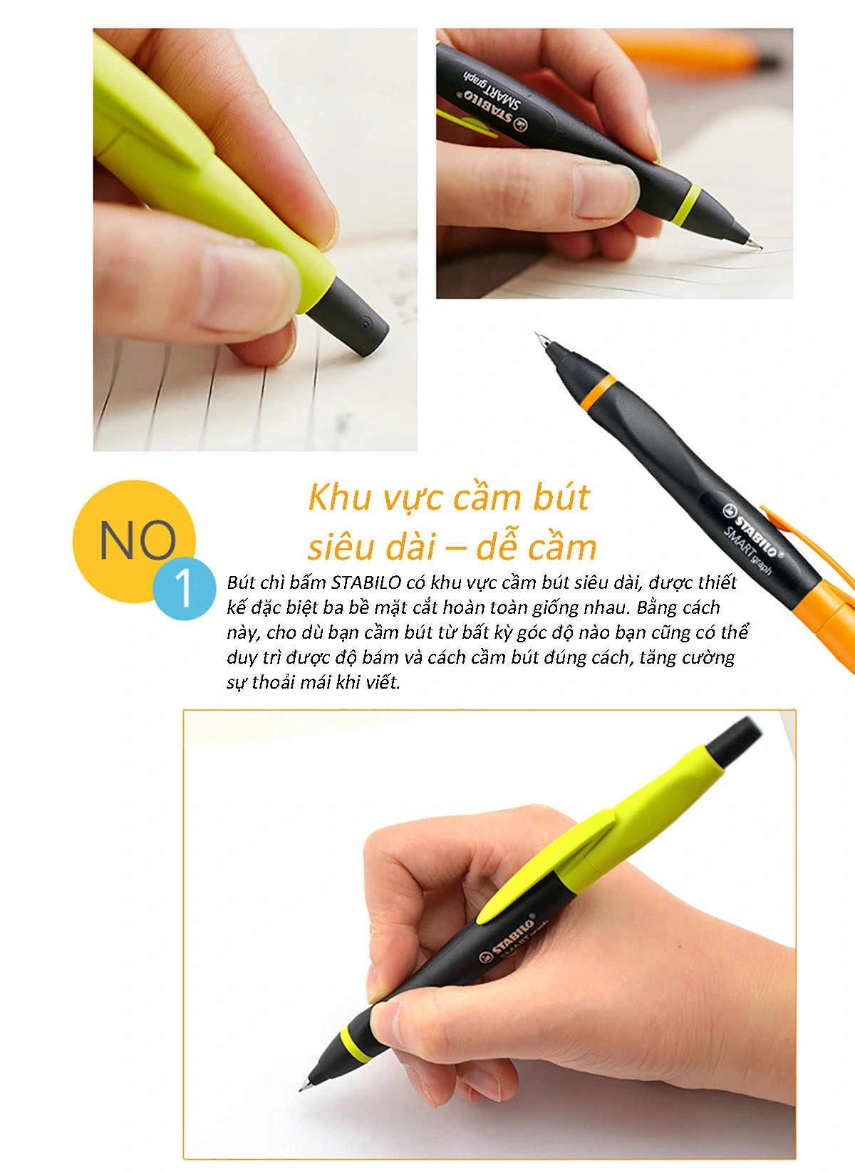 Bộ bút chì bấm STABILO SMARTgraph 0.5mm