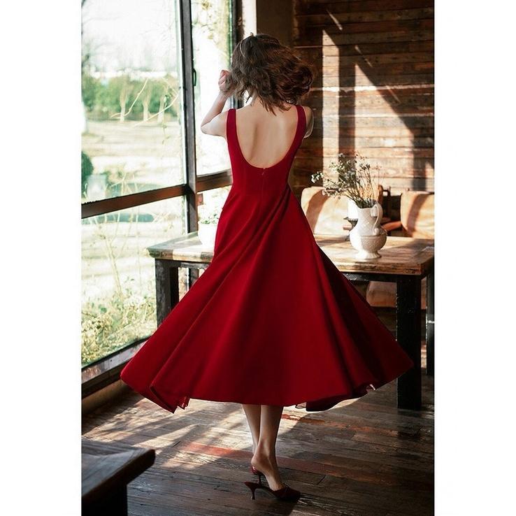 ĐẦM ĐỎ TÙNG XÒE XẾP LI 2 DÂY