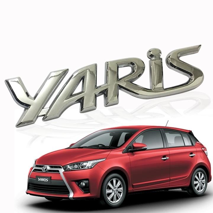 Logo Chữ Nổi YARIS Dán Trang Trí Đuôi Xe - Đẹp