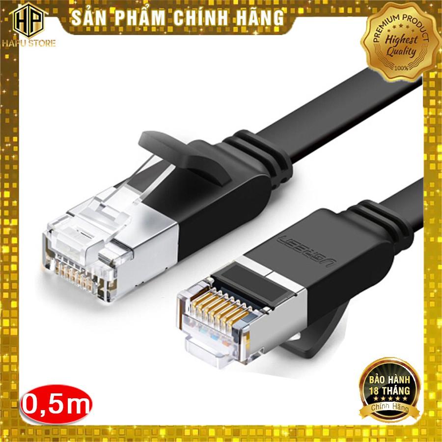 Dây mạng Cat6 dẹt Ugreen 50183 dài 0,5m chính hãng - Hàng Chính Hãng