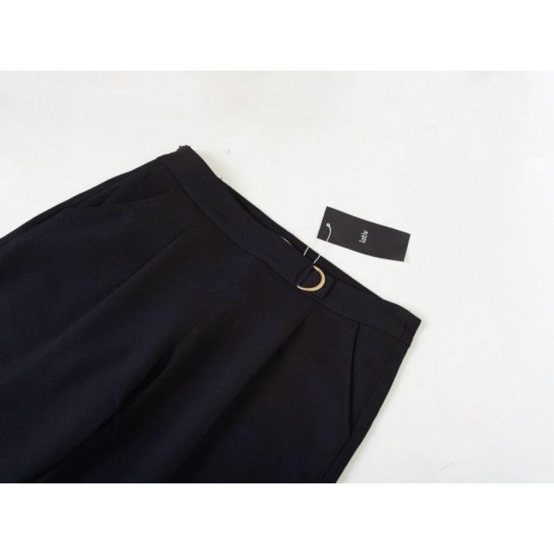 Quần baggy phối khuyên chữ D khóa sườn