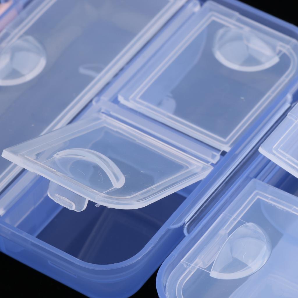 Portable 7 Day Pill Organizer Storage Box Medicine Container Case  Blue