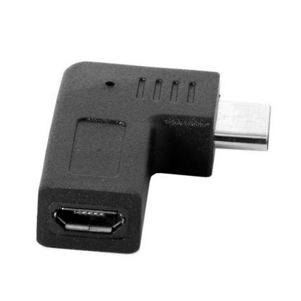 2x 90 Degree Micro USB Female To Type C Male Adapter For Samsung,Huawei,PC