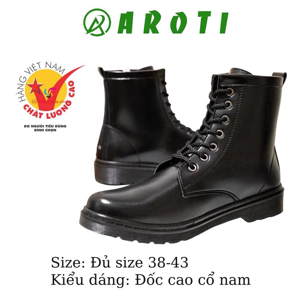 Giày combat boots nam cao cổ, đế khâu chắc chắn-mã m355