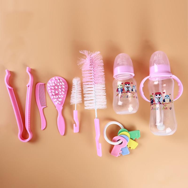 8 Cái/bộ Sơ Sinh Thực Phẩm Ăn Bộ Bình Sữa Cho Bé Miếng Dán Núm Vú Bình Hộp Bảo Quản Bình Kẹp Dụng Cụ Kết Hợp Của Thiết Bị