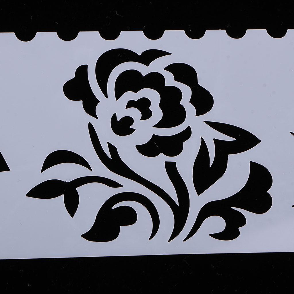 8 Style Journal Drawing Template Stencils Set  DIY Card