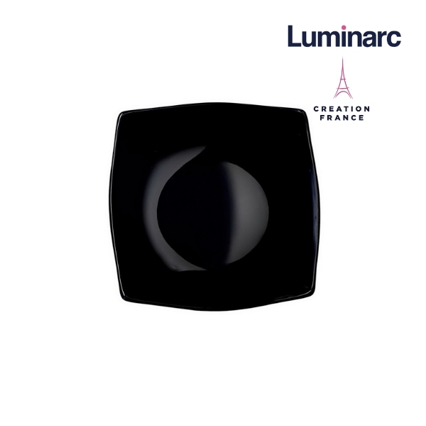Bộ 6  Đĩa Thuỷ Tinh Luminarc Quadrato Đen 19cm - LUQUH3670