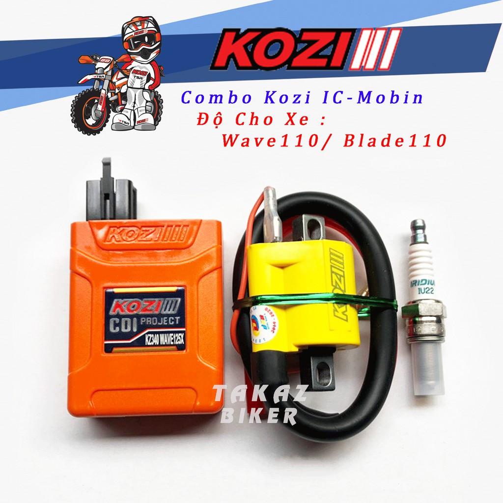 Combo Độ dàn lửa cho Wave Alpha 110, Blade 110 - KOZI Malaysia - IC - Mobin - Bugi ( thế qua SHARK )