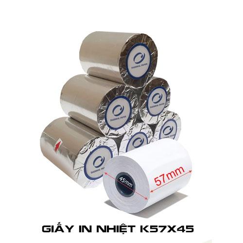 Thùng 100 cuộn giấy in nhiệt K57x45mm, Giấy in hóa đơn K57, K58