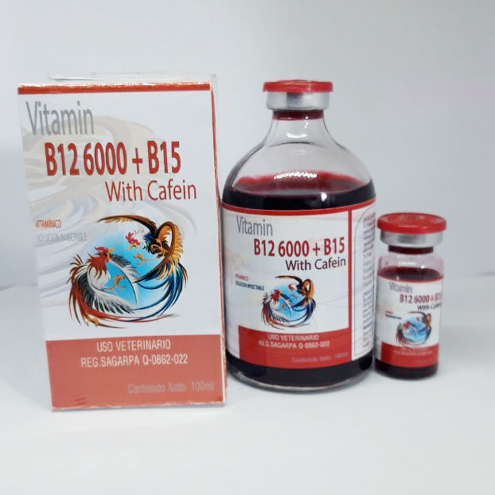 B12 6000 + B15 Cafein Chai 100ml-Dinh Dưỡng Nuôi Chiến Kê Tăng Po