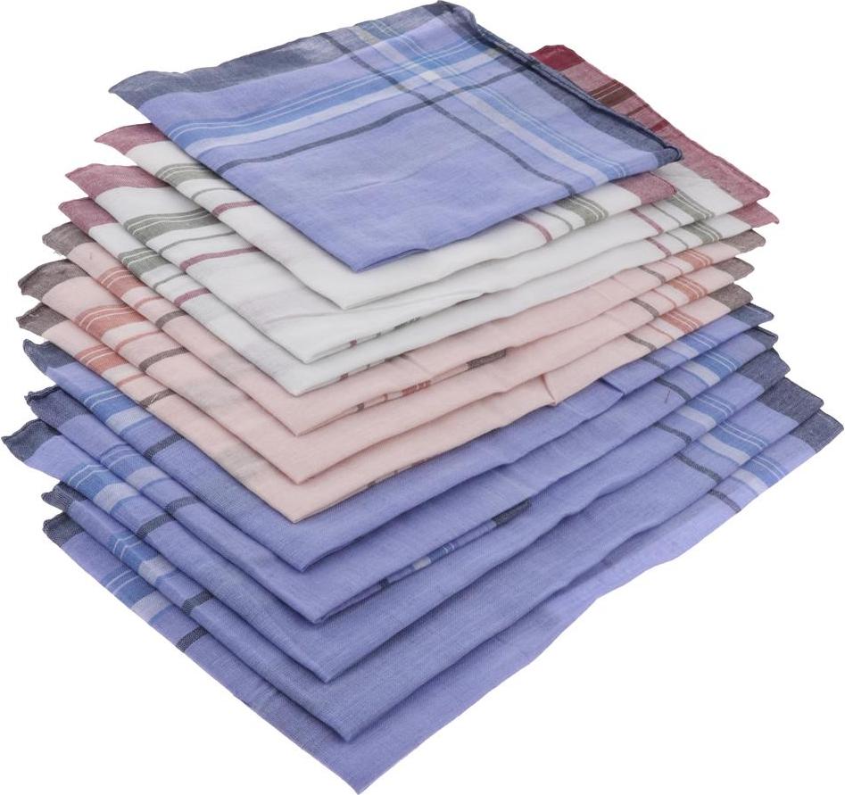 12PC Nam Các Loại Bông Khăn Tay Kẻ Sọc In Hình Túi Vuông Mềm Hanky