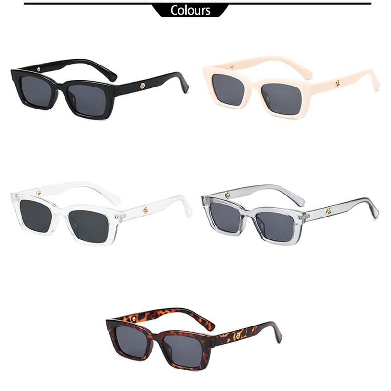 Y2K Thời trang Khung nhỏ Khung Kính râm Retro Girls Eye Eye Color: Leopard