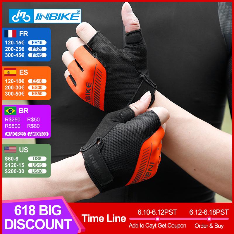 INBIKE Đi Xe Đạp Găng Tay Xe Đạp Ngón Chống Sốc Thoáng Khí Xe Đạp MTB Găng Tay Thể Thao Nam Nữ Thiết Bị Đạp Xe BH008 Color: Black Size: XXL