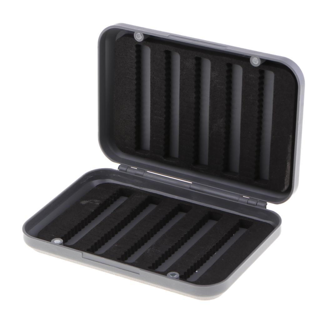 2PCS Waterproof Fly Fishing Flies  Hook   Storage Case Box