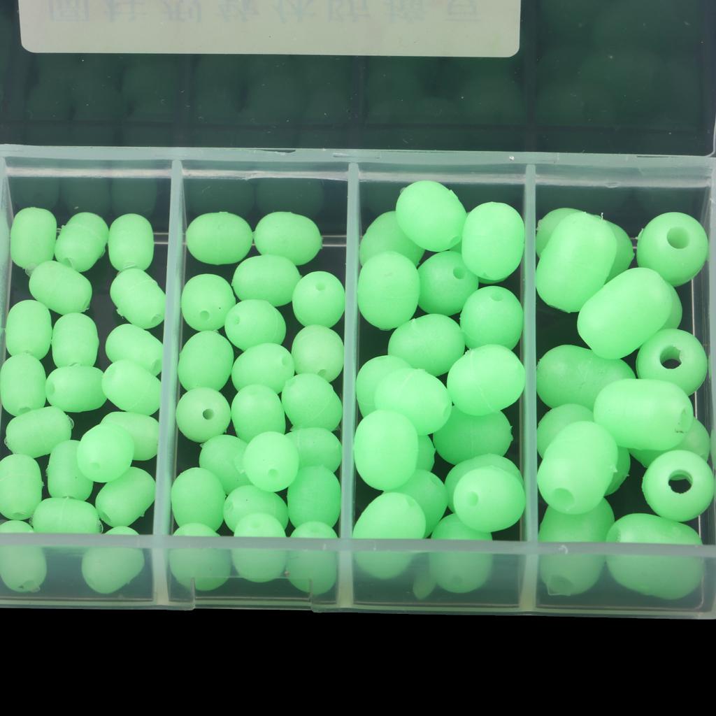 Sea Fishing/Rig Beads Mixed Size-100pcs Bead Luminous Fishing Beads