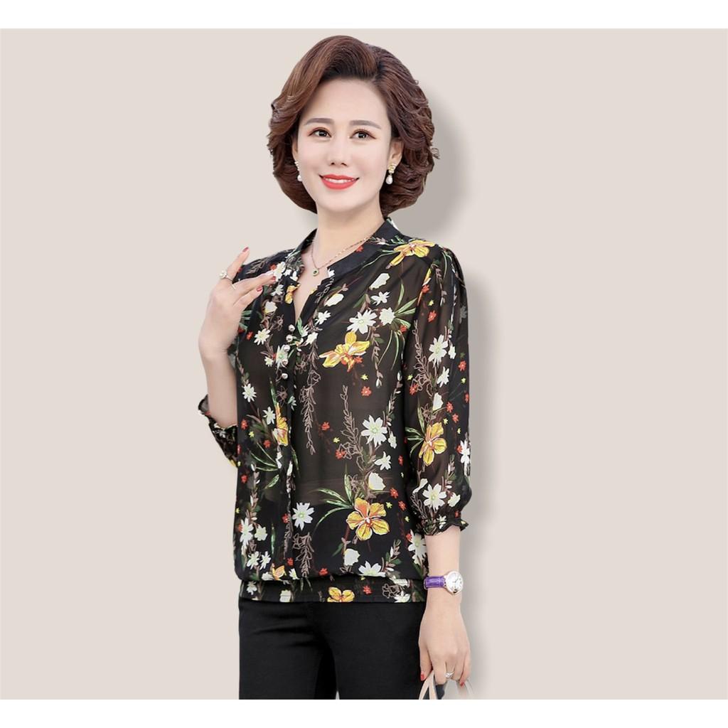 Áo hoa trung niên cho quý cô GD201-0321