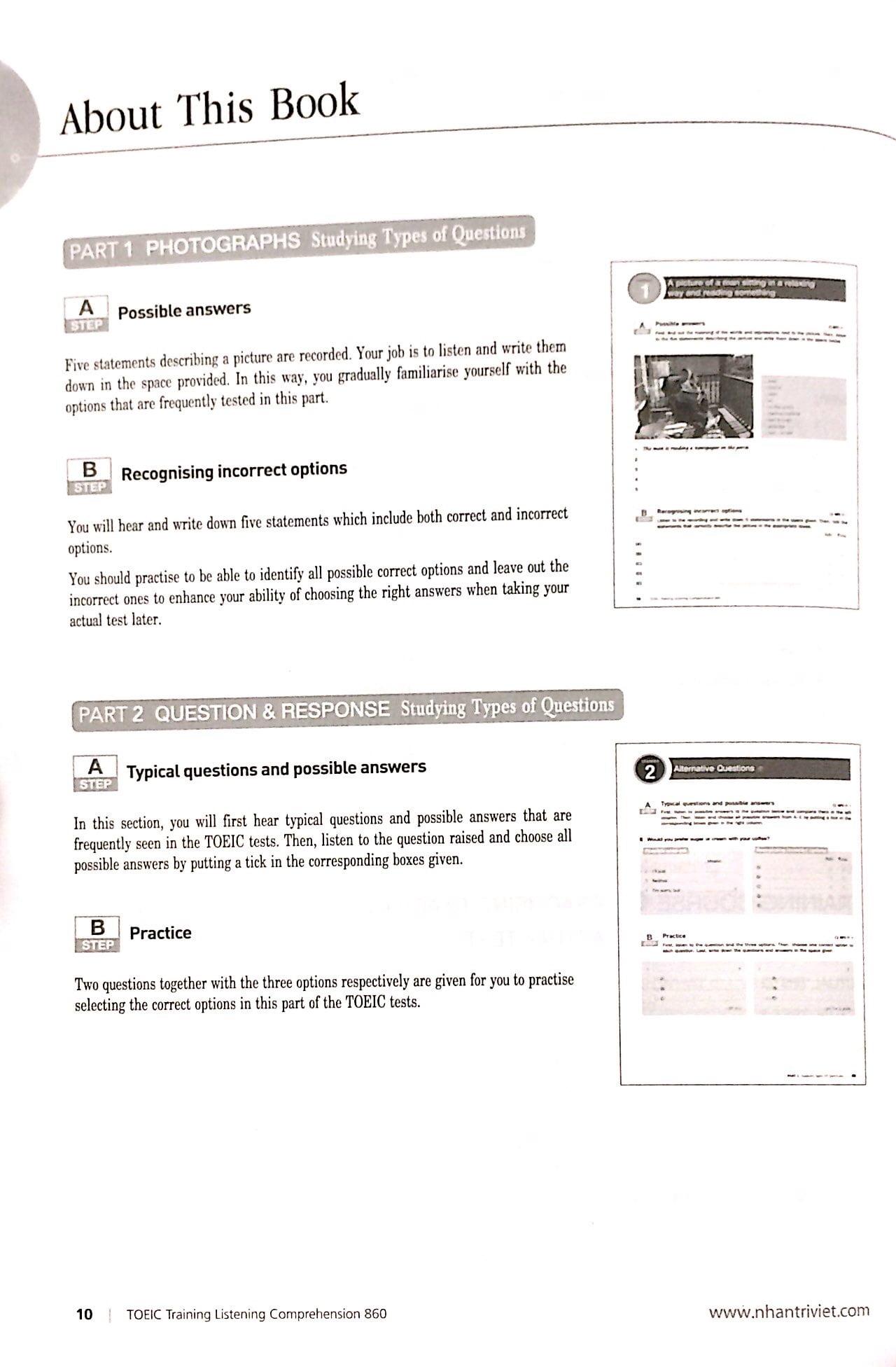 Sách TOEIC Training Listening Comprehension 860 - ảnh 7